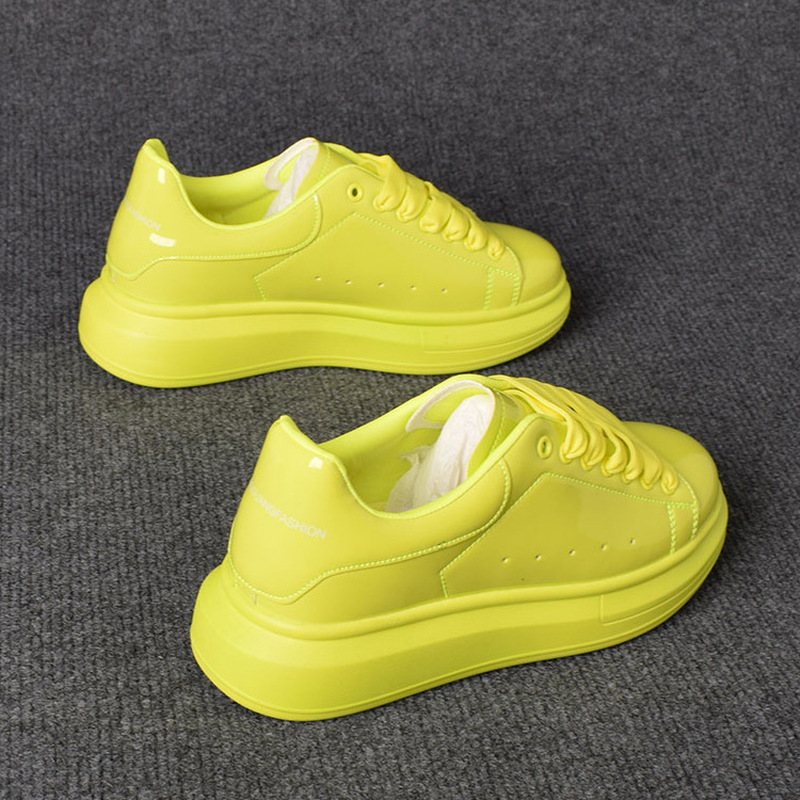 Women'S Shoes For Tennis - Chaussures décontractées blanches laquées 2025 pour