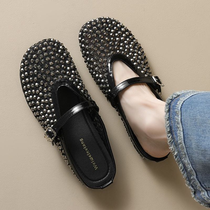 Rhinestone Sandal Women - Maille strass marque pantoufles femmes été