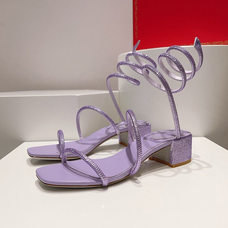 Gladiator Sandal Women - Bout carré épais talons hauts sandales