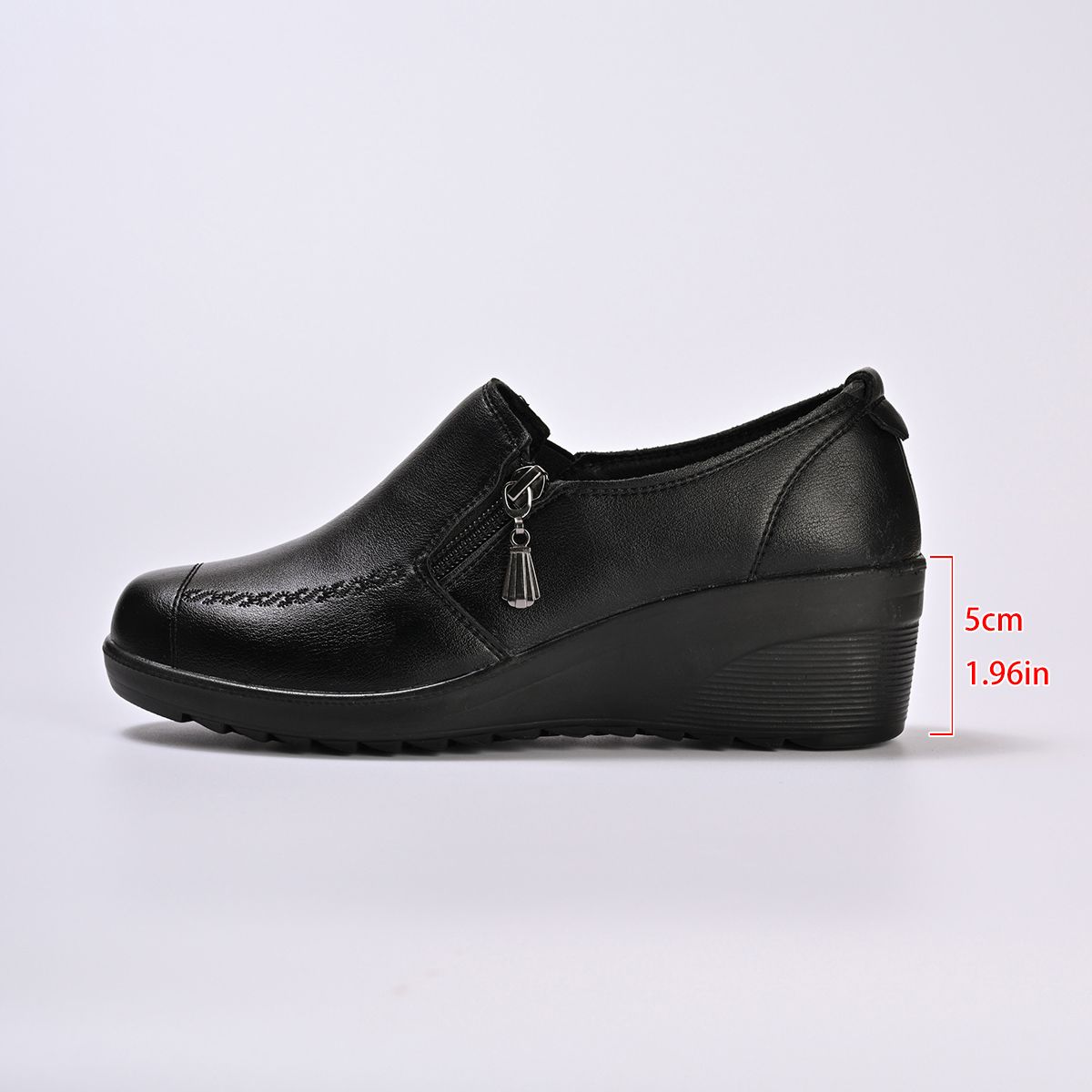 Women'S Shoes Loafers Black - Femmes chaussures en cuir véritable printemps