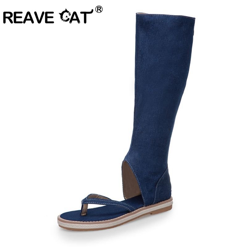 Women Shoes Jeans - REAVE AGAN-Sandales à clip pour femmes,