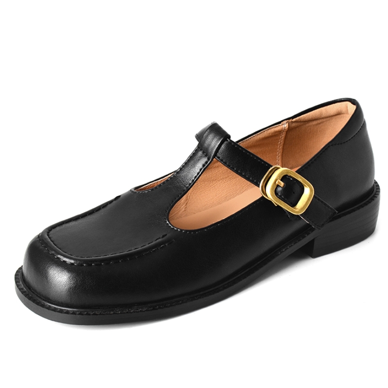 Women'S Shoes Loafers Black - Chaussures plates décontractées pour femmes en