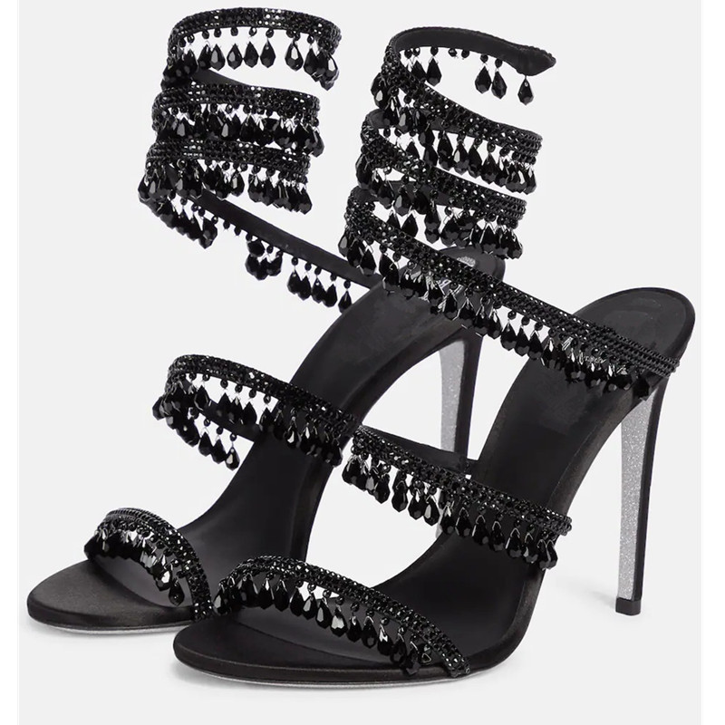 Sandales à talons aiguilles ve - Rhinestone Sandal Women avis et prix