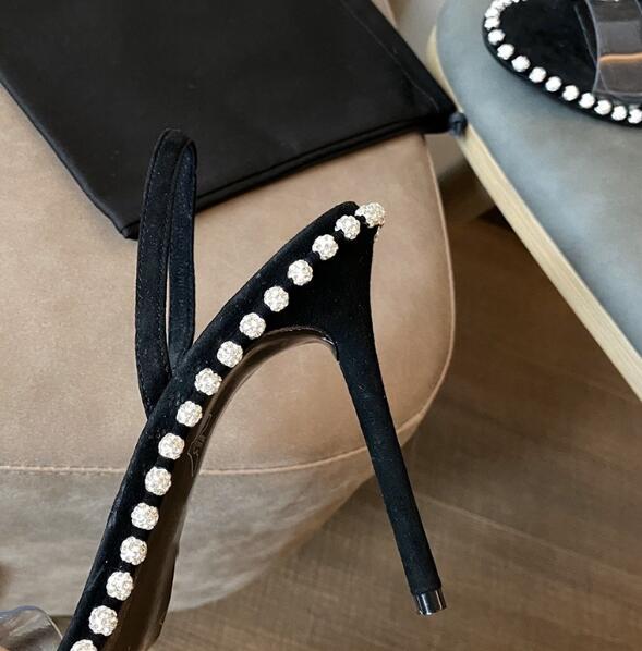 Sandales d'été à enfiler en PV - Clear Strap Heel avis et prix