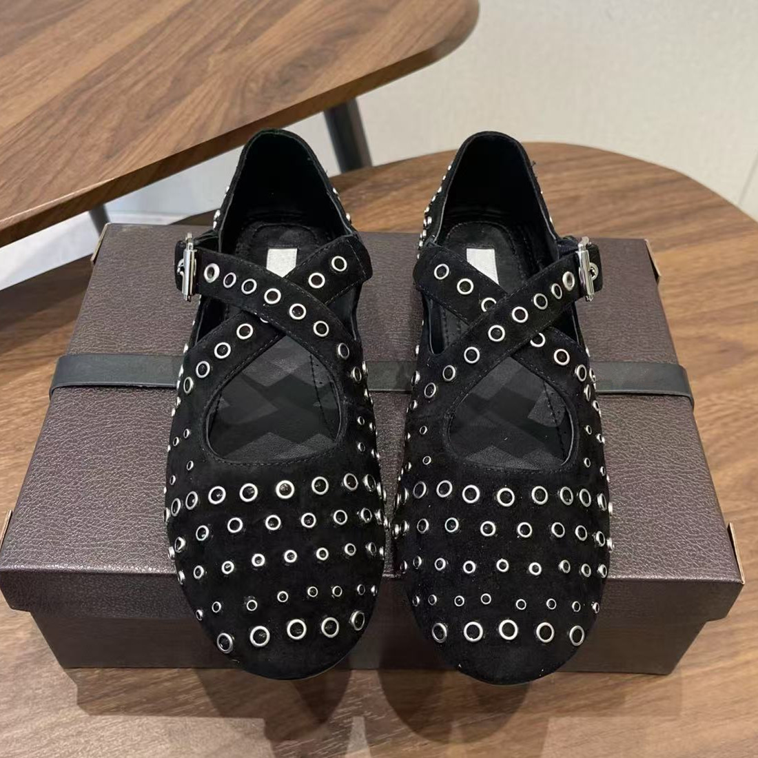 Chaussures Mary Jane en cuir à - Ballet Flat Women avis et prix
