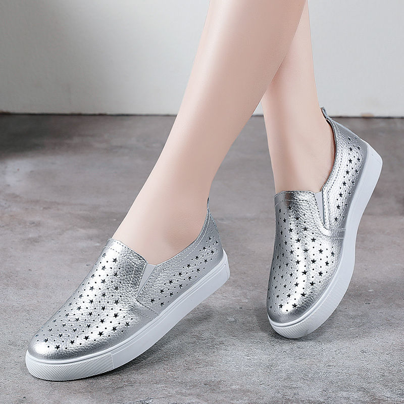 Mocassins en cuir fendu pour f - Women'S Shoes For Standing All Day avis et prix
