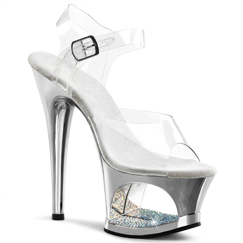 Sandales à talons aiguilles à  - Clear Strap Heel avis et prix