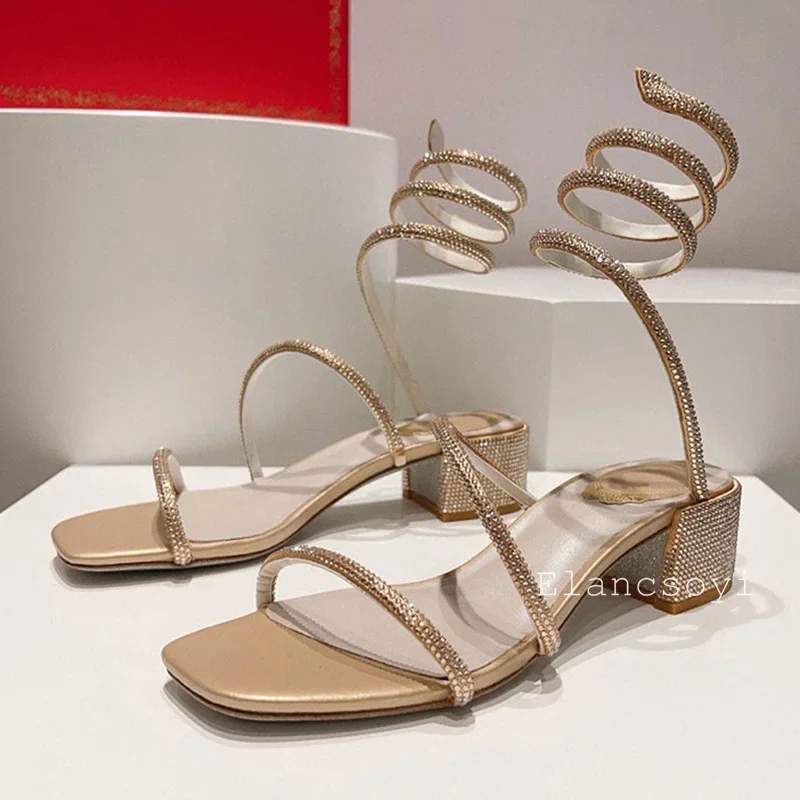 Bout carré épais talons hauts  - Gladiator Sandal Women avis et prix