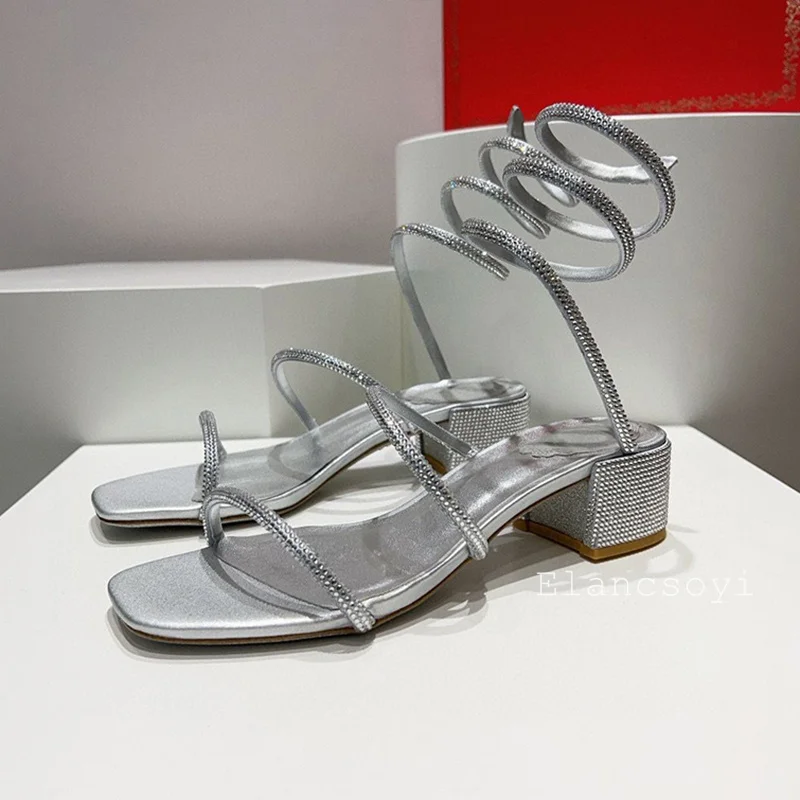 Bout carré épais talons hauts  - Gladiator Sandal Women avis et prix