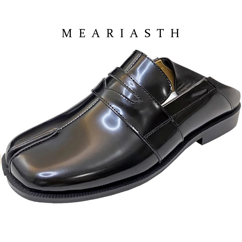 Mocassins Tabi noirs en cuir v - Women'S Shoes Loafers Black avis et prix