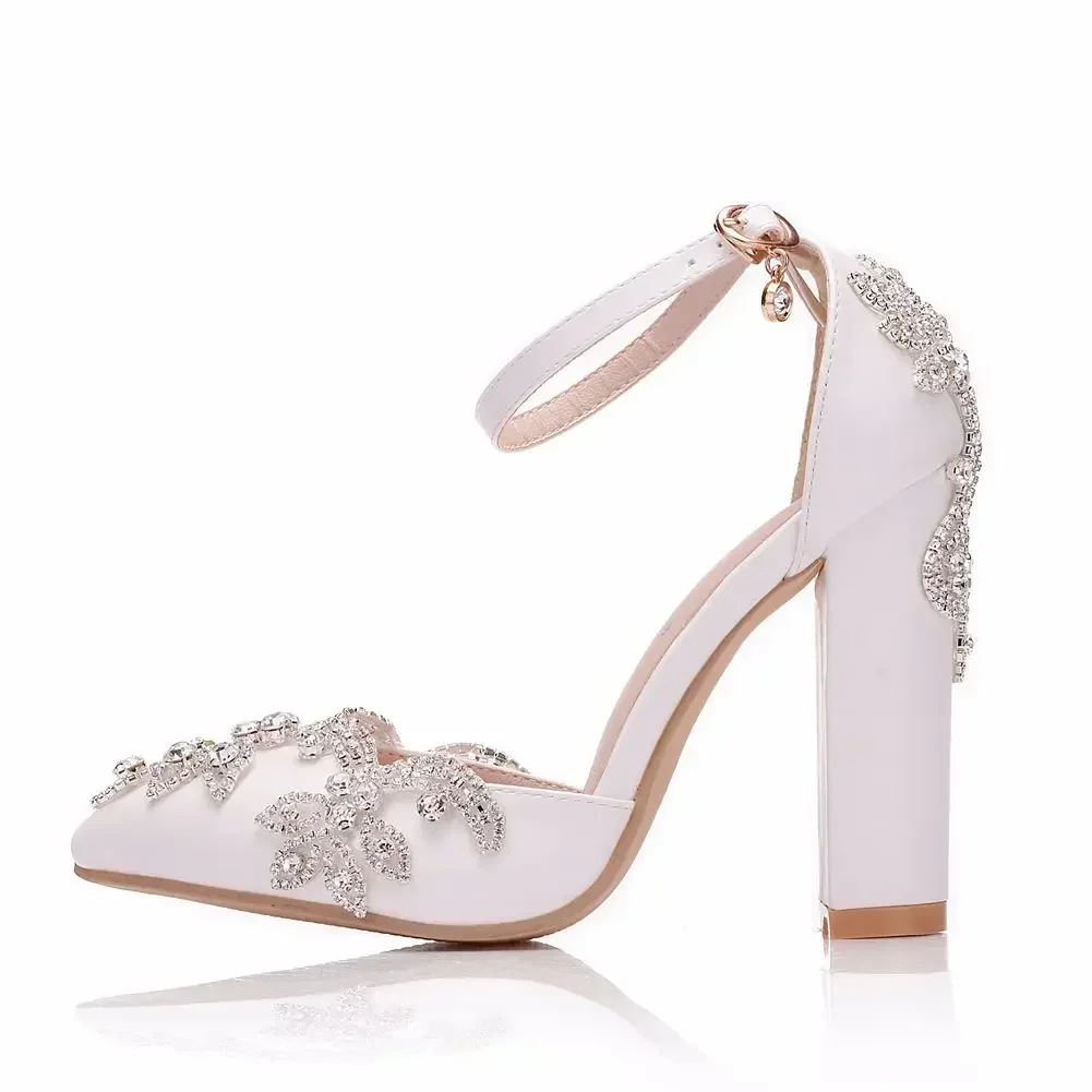 Chaussures à talon épais et bo - Rhinestone Sandal Women avis et prix
