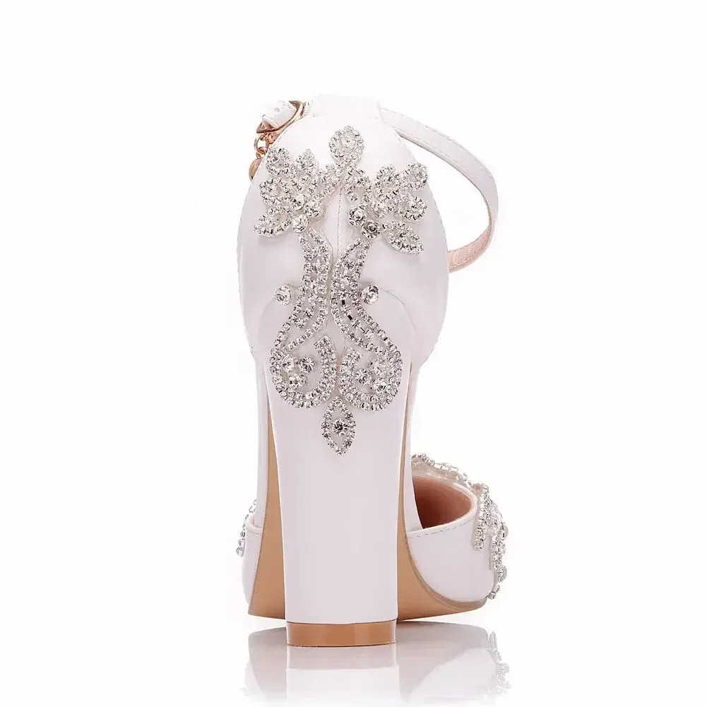 Chaussures à talon épais et bo - Rhinestone Sandal Women avis et prix