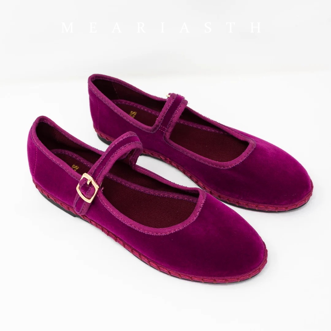 Chaussures plates Red Mary Jea - Women Shoes Jeans avis et prix