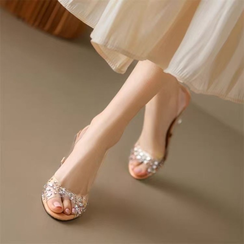 Nouvelles sandales d'été compe - Clear Strap Heel avis et prix