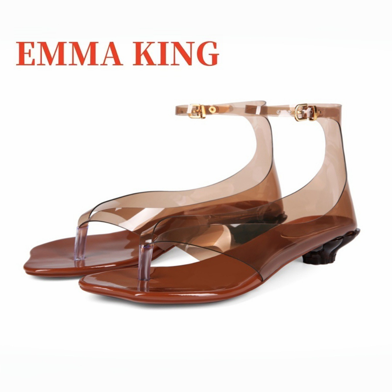 Sandales en gelée pour femmes, - Clear Strap Heel avis et prix