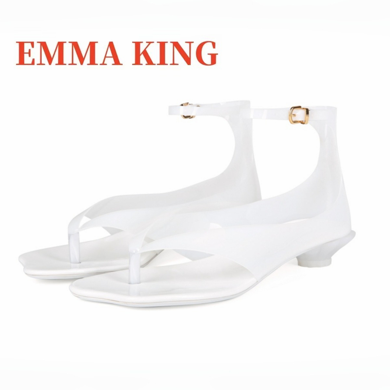 Sandales en gelée pour femmes, - Clear Strap Heel avis et prix