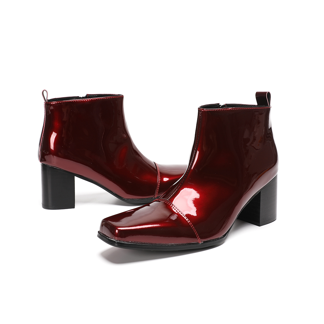 Bottes courtes pour homme en c - Block Heel Ankle Boots avis et prix