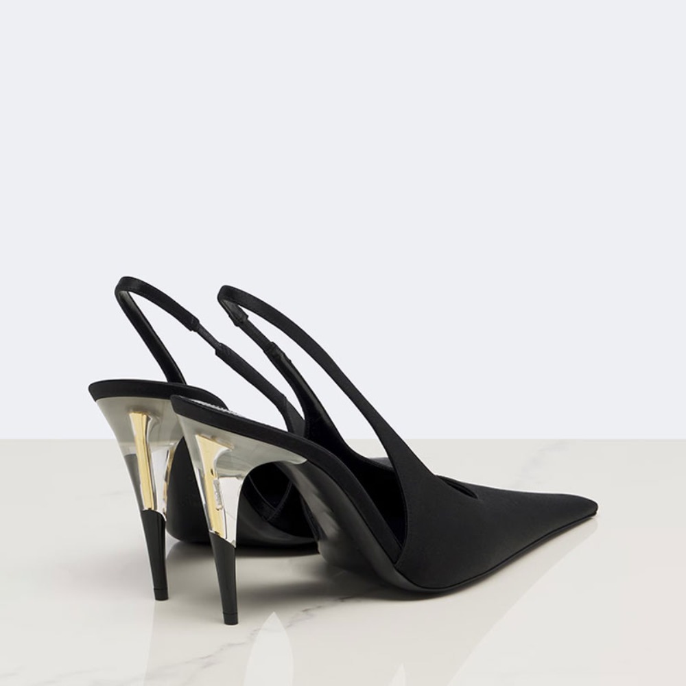 Escarpins à bout pointu en sat - Clear Strap Heel avis et prix