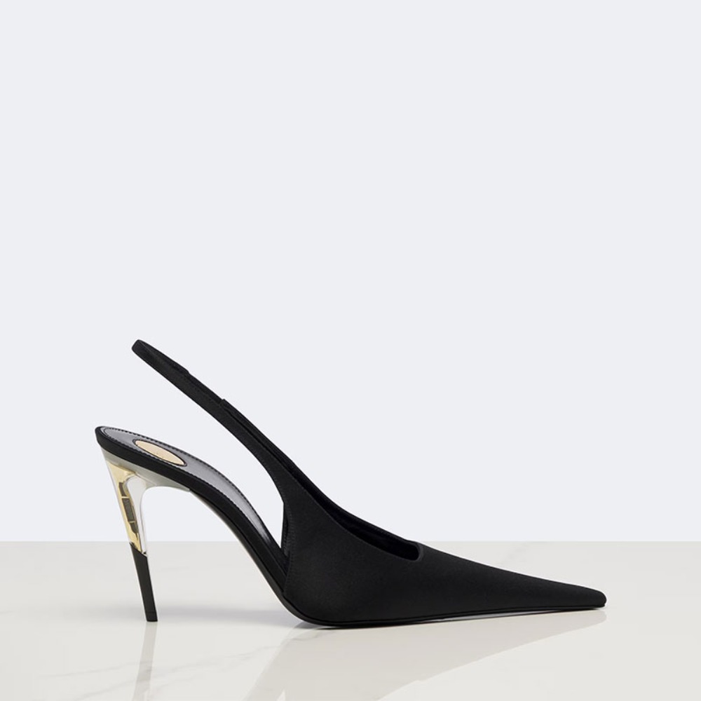 Escarpins à bout pointu en sat - Clear Strap Heel avis et prix