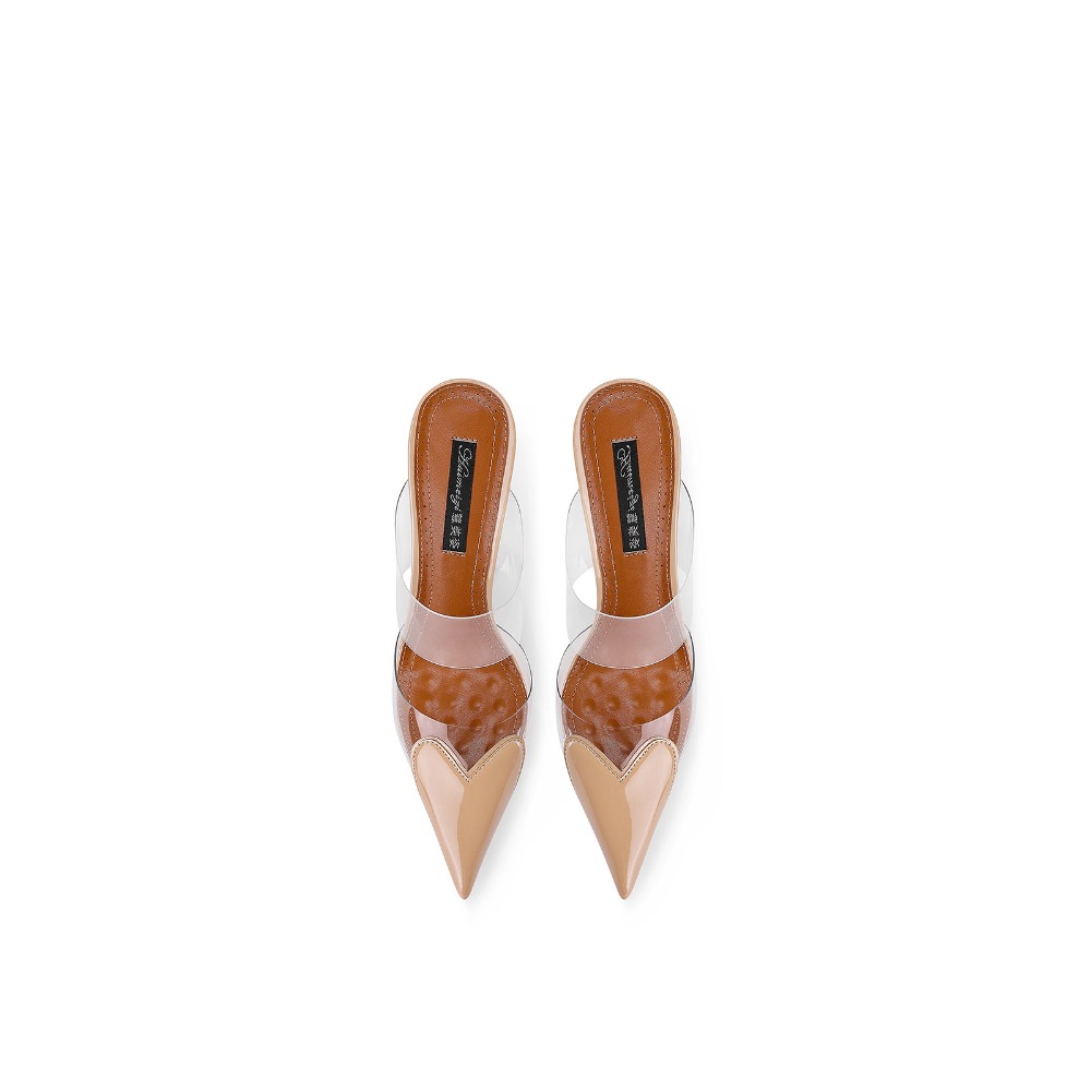 Nouvelles sandales noires à ta - Clear Strap Heel avis et prix