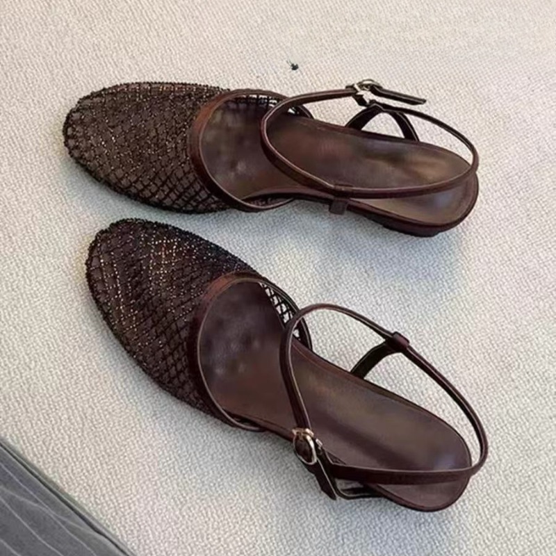 Sandales romaines à talon comp - Rhinestone Sandal Women avis et prix