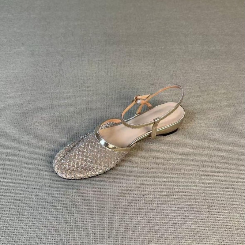 Sandales romaines à talon comp - Rhinestone Sandal Women avis et prix